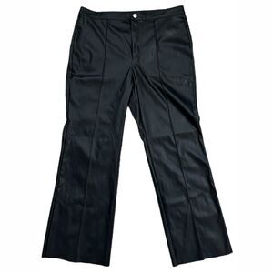 Wild Fable Faux Black Leather Trouser Pants 16 Straight Leg Biker Grunge